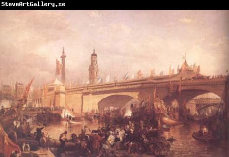 Clarkson Frederick Stanfield The Opening of London Bridge (mk25)